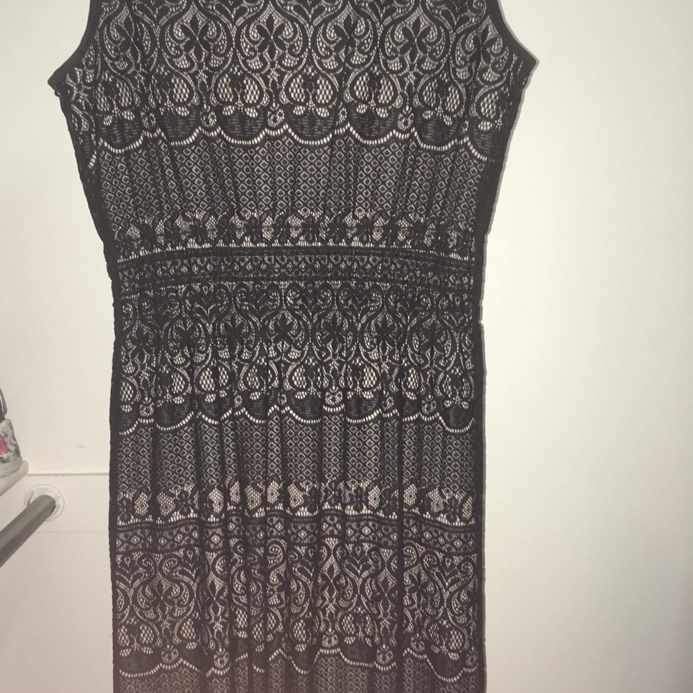 Black / Cream lace dress